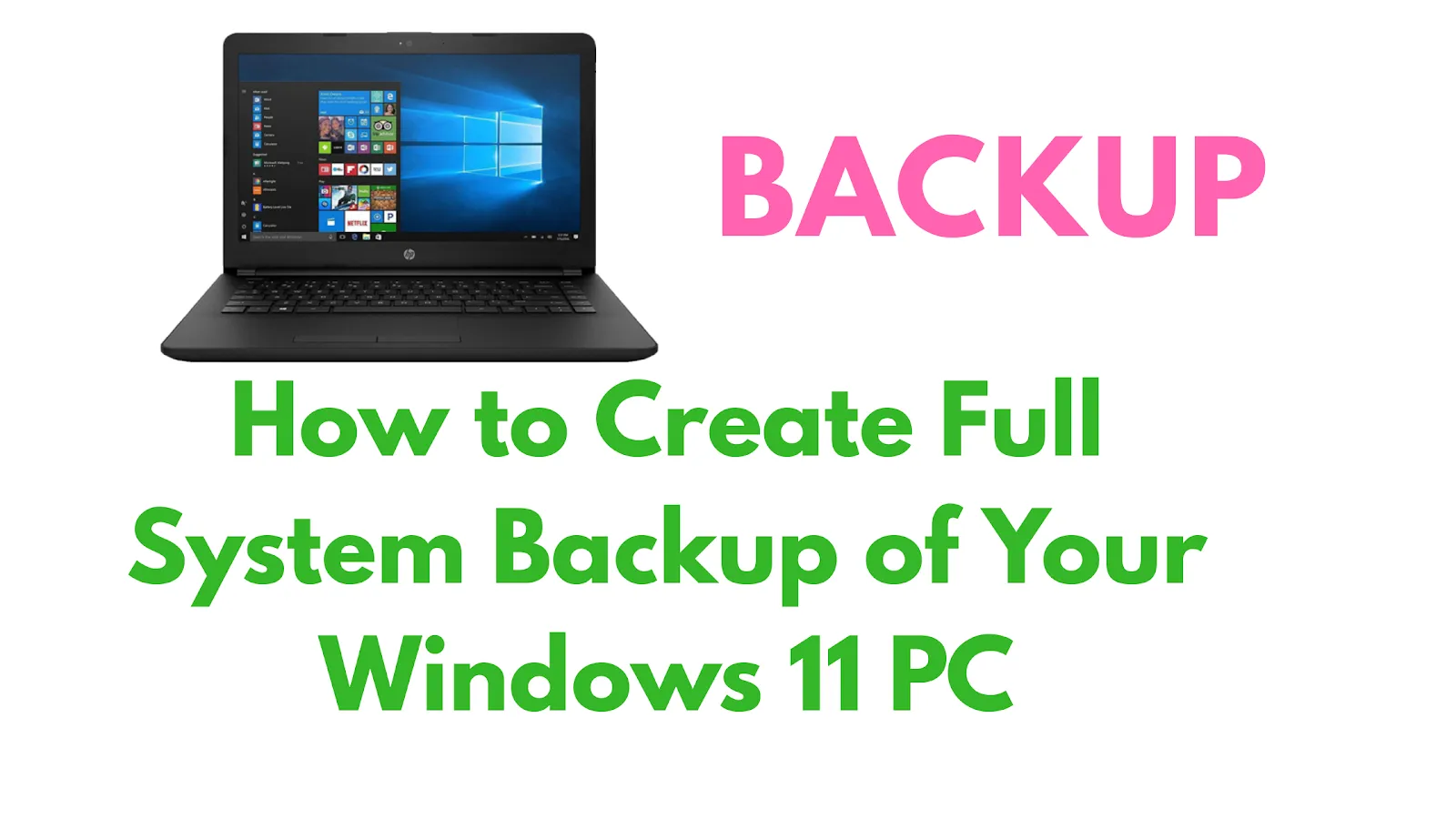 How to Create Full System Backup of Your Windows 11 PC
