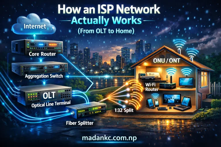 How an ISP Network Actually Works (From OLT to Home)
