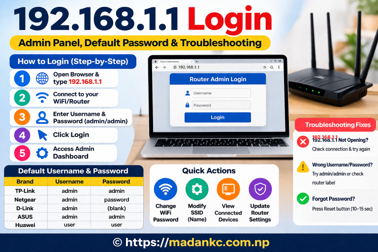 192.168.1.1 login admin panel guide default password and troubleshooting